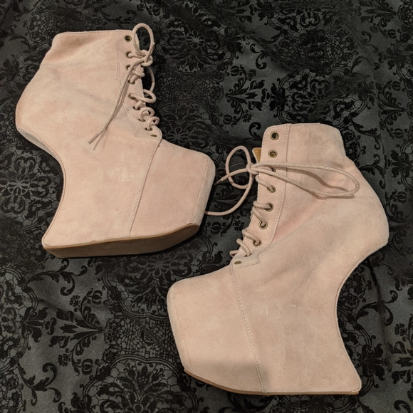 Jeffrey Campbell Night Lita's in Dusty Pink Suede - Picture 2 of 3